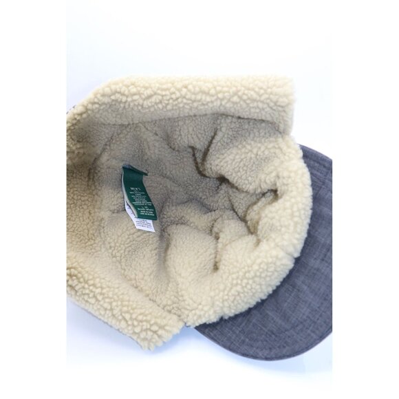 L.L.Bean Mens Insulated Trapper Winter Hat W/ Earflaps Gray & Sherpa Lining L/XL - Picture 7 of 8